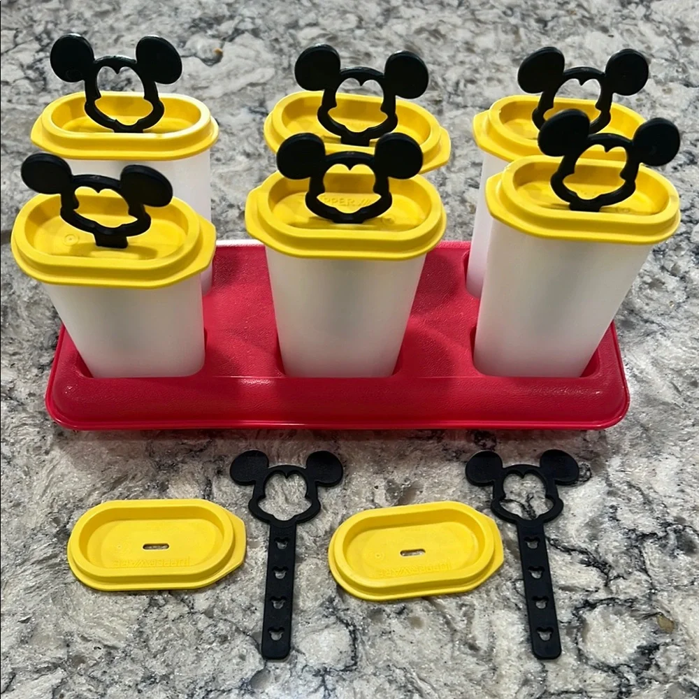 Tupperware Mickey Mouse Ice Pop Molds - Yellow and Black